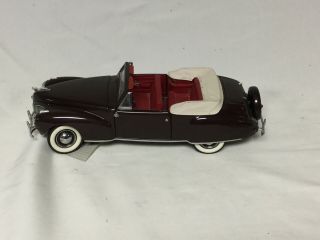 Franklin 1941 Lincoln Continental Convertible 1:24 Scale Burgandy