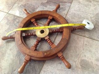 15 " Wood Ship Wheel Nautical Themed Wall Decor Small Wooden Captain Helm