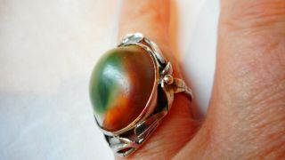 Vintage Arts & Crafts Sterling Silver Ring In The Style Of Rhoda Wager N5928