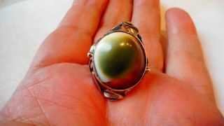 VINTAGE ARTS & CRAFTS STERLING SILVER RING IN THE STYLE OF RHODA WAGER N5928 2