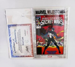 Marvel - Heroes Secret Wars 8 Milestone Signed Stan Lee W/ Official