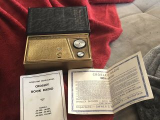 Crosley Book Radio Transistor,  Land Of Enchantment With Warrarty Card