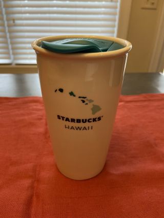Starbucks Ceramic Travel Mug Hawaii 2014 With Lid