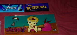 3 Slot Machine Glass Large Dream Of Jeannie,  Flintstons And Jetsons
