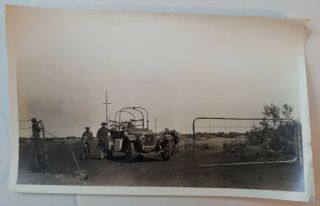 1928 B/W Photograph.  Car Leaving Hwange/ Wankie Reserve.  Rhodesia/ Africa 15 2