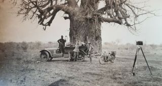 1928 B/w Photograph.  Car/ Motorcycle/ Tripod Camera.  Rhodesia/ Africa 14