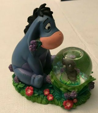 Disney Store Winnie The Pooh Eeyore & Gopher Snow Globe Water Ball 4.  5 "