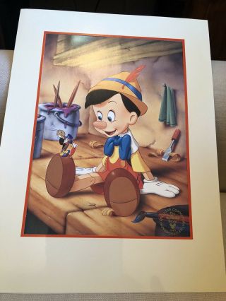 1993 Walt Disney Pinocchio Exclusive Commemorative Lithograph