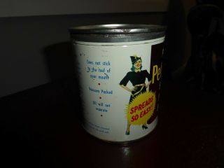 VINTAGE DERBY PETER PAN SMOOTH PEANUT BUTTER TIN NEAT METAL CAN 2
