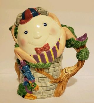 Oci Omnibus Fitz And Floyd Ceramic Humpty Dumpty Pitcher 1990 