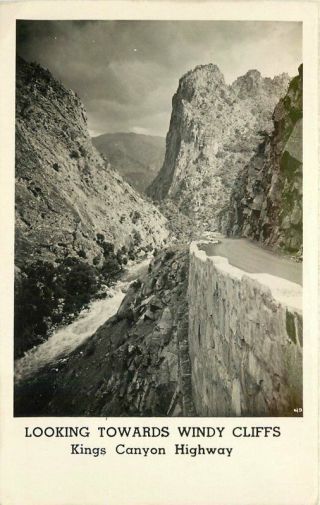 1940s Kings Canyon Highway Sequoia National California Rppc Photo Postcard