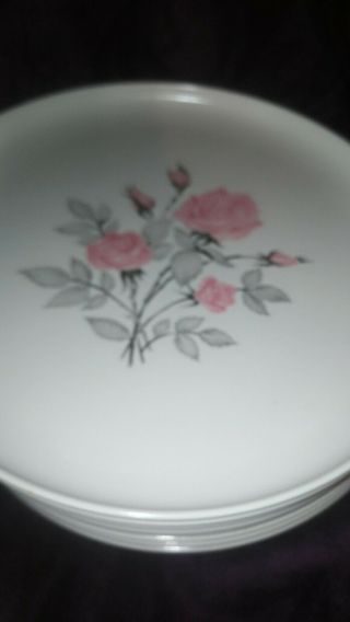 Melmac Aztec Rose Dishes 8 Plates 8 Saucers with pink tray 3