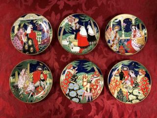 House Of Faberge Christmas Porcelain Plates Franklin Set Of 6