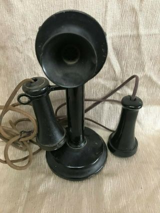 Antique American Electric Co.  Chicago Candlestick Telephone & Extra Receiver.