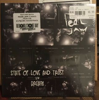Pearl Jam State Of Love And Trust /breath 7” 45 Vinyl Record Rsd 2017