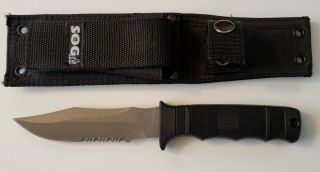 Vintage Early Sog Seal Pup Combat Knife Seki Japan Made Orig Sheath Power Coated