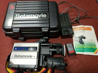 Sony Betamovie Betamax Ntsc Camcorder Video Camera Vintage 1980 