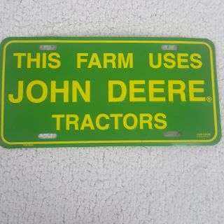 John Deere License Plate This Farm Uses John Deere Tractors 12x6 "