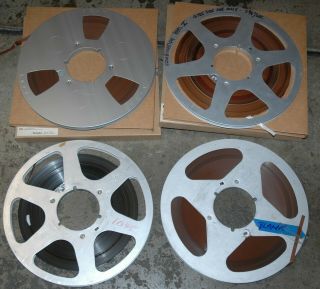 Qty Of 4x 10.  5 " 1/4 " Metal Reel To Reel Audio Tapes Scotch Ampex Rca Vintage