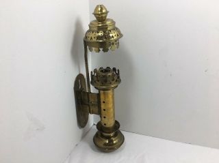 Brass Train Carriage Candle Holder Taiwan Interpur Wall Sconce Spring Loaded
