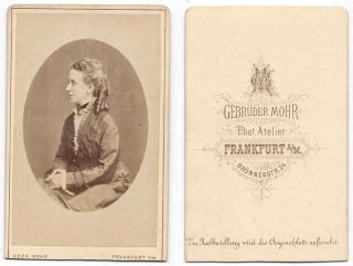 Cdv Lady With Hair Ringlets Carte De Visite By Mohr Of Frankfurt