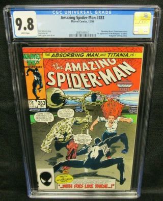 Spider - Man 283 (1986) 1st Mongoose/black Costume Cgc 9.  8 F300