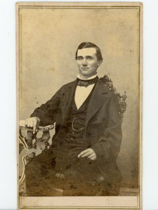 CIVIL WAR CDV THOMAS C PITTS OF ACCOMACK COUNTY VA BY YOUNG OF BALTIMORE W/STAMP 2