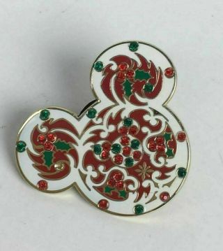 2010 Mickey Mouse Head Disney Pin Mickey Mouse Icon Christmas Holiday Trading