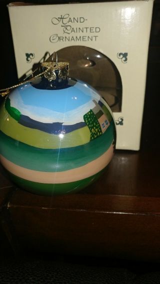 John Deere Glass Ball Ornament Walter Haskell Hinton Dinner Time 2nd In Series 2