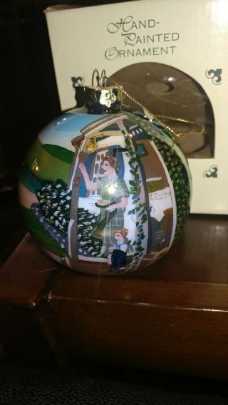 John Deere Glass Ball Ornament Walter Haskell Hinton Dinner Time 2nd In Series 3