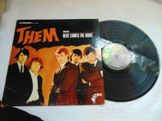 Them Here Comes The Night Parrot Pas 71005 Stereo Orig 1965 Garage Rock Lp Vg,