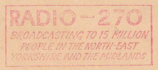 1967 Qsl: Radio 270,  International Waters " British Offshore Pirate Station "