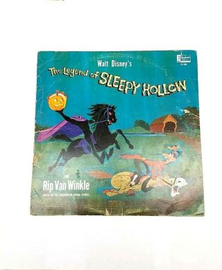 Disneyland The Legend Of Sleepy Hollow/rip Van Winkle Record Walt Sjlambeth