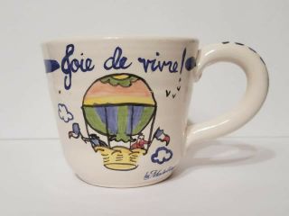 La Madeleine Mug Joie De Vivre French Lesson Series Handpainted Ceramic