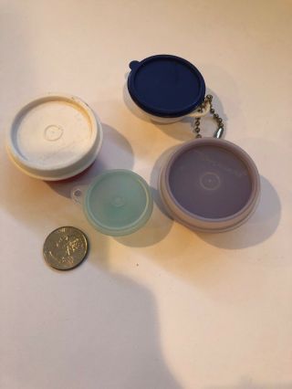 Vintage Mini Tupperware And Keychains Set Of Four