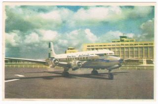 Postcard Aerolineas Argentinas Douglas Dc - 6 Aviation Airport Airline Airways