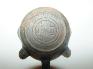 Vintage Griswold Quality Ware Miniature Cast Iron Frying Pan Ashtray 3