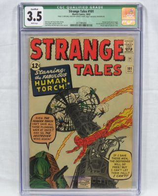 Marvel Comics Strange Tales 101 Cgc 3.  5 Stan Lee Ditko Human Torch 1st Solo 