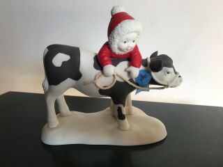 Department 56 Snowbabies Babies On The Farm Cow,  Best Of Show