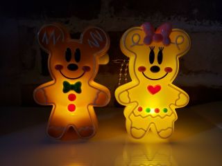 Tokyo Disney Resort Gingerbread Light Shine Ornament Mickey＆minnie Pin Ginger