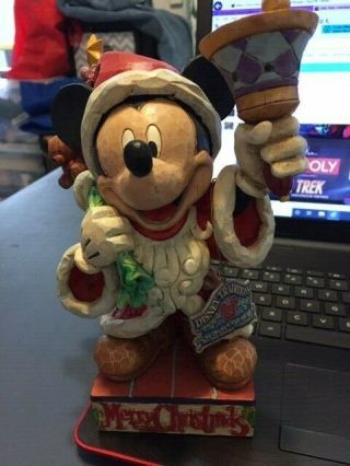 Enesco Jim Shore Disney Traditions Mickey Mouse Old St.  Mick Figurine