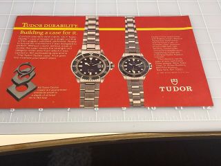 1980’s Tudor Submariner Snowflake Advertisement 3
