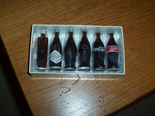 Evolution Of The Coca Cola Contour Bottle Mini Bottle Anniversary Set 1998 Coke