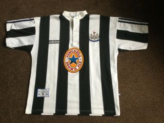 Newcastle United Football Shirt - Vintage - 1995 - Size Large - Adidas - - Light Wear