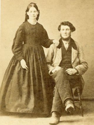 Civil War Cdv Couple By Mcdonald Of Coshocton Ohio