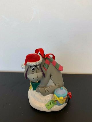 Disney Sketchbook Winnie The Pooh Eeyore Christmas Ornament Santa Hat