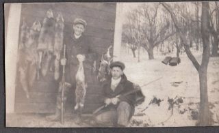 Vintage Photograph Hunting Guns/rifles Coyotes/rabbits Stuyvesant York Photo