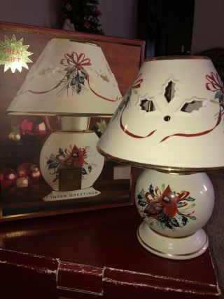 Lenox Winter Greetings Candle Votive Lamp In The Box