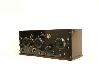1922 Kennedy 281 Radio W/good Brass Base Tipped Pink Glass 1 Amp Detector Tube