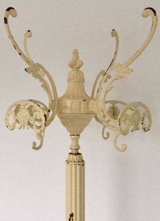 Vintage Antique Stunning Painted Ornate Brass Coat Hat Stand